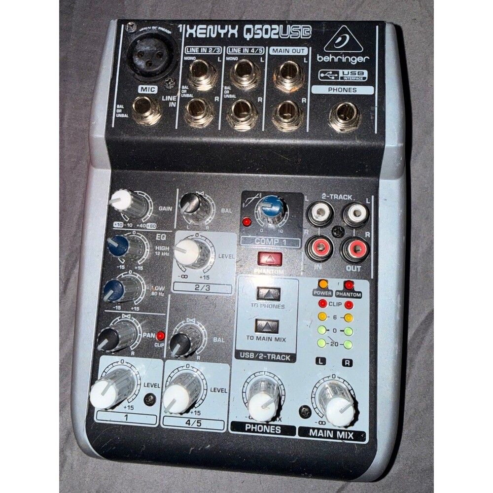 Behringer XENYX Q502USB mixer.